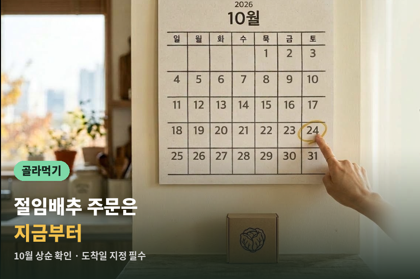 김장은 11월 말인데, 10월에 해둘 게 따로 있습니다｜절임배추 주문 시기와 필요량 계산