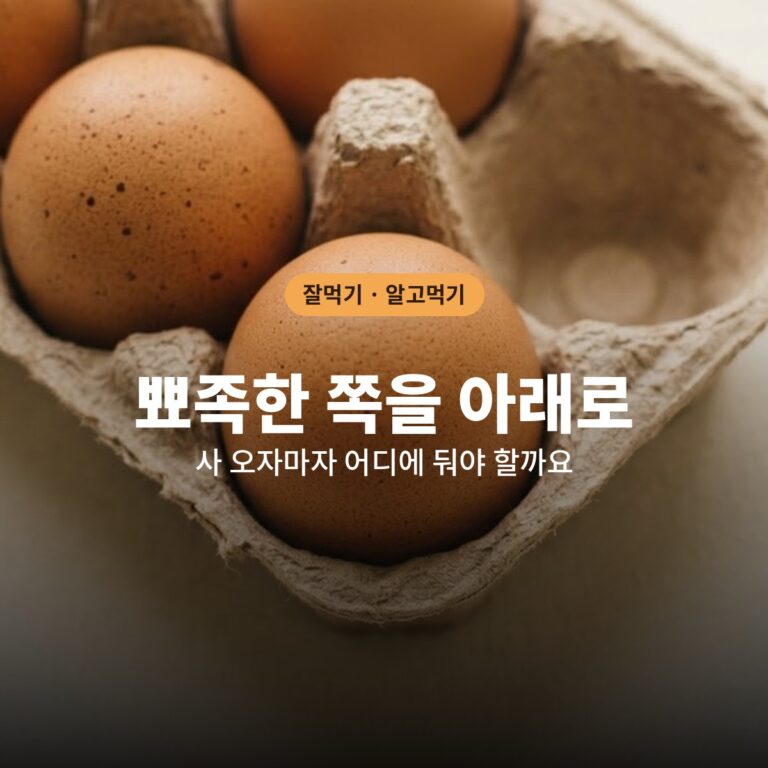 계란, 뾰족한 쪽을 아래로 두는 이유｜사 오자마자 어디에 넣어야 하나